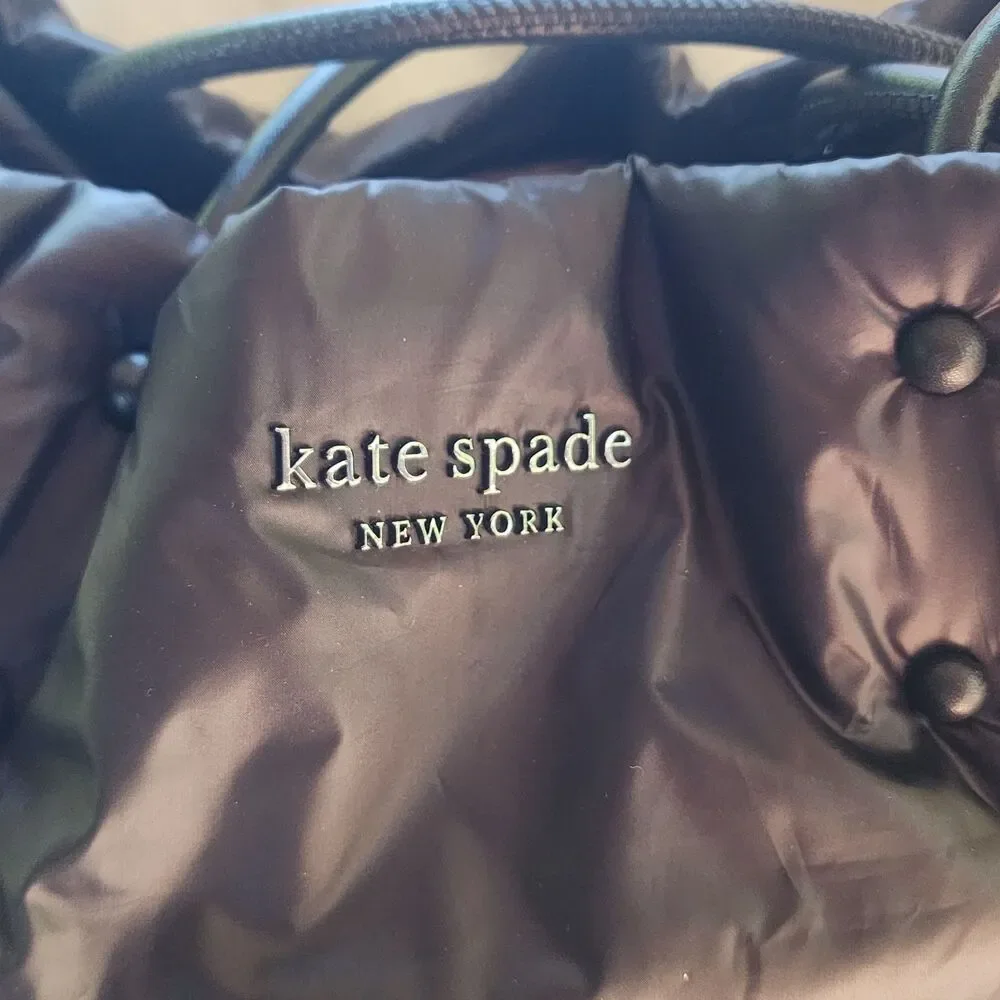 kate spade travel black puffy